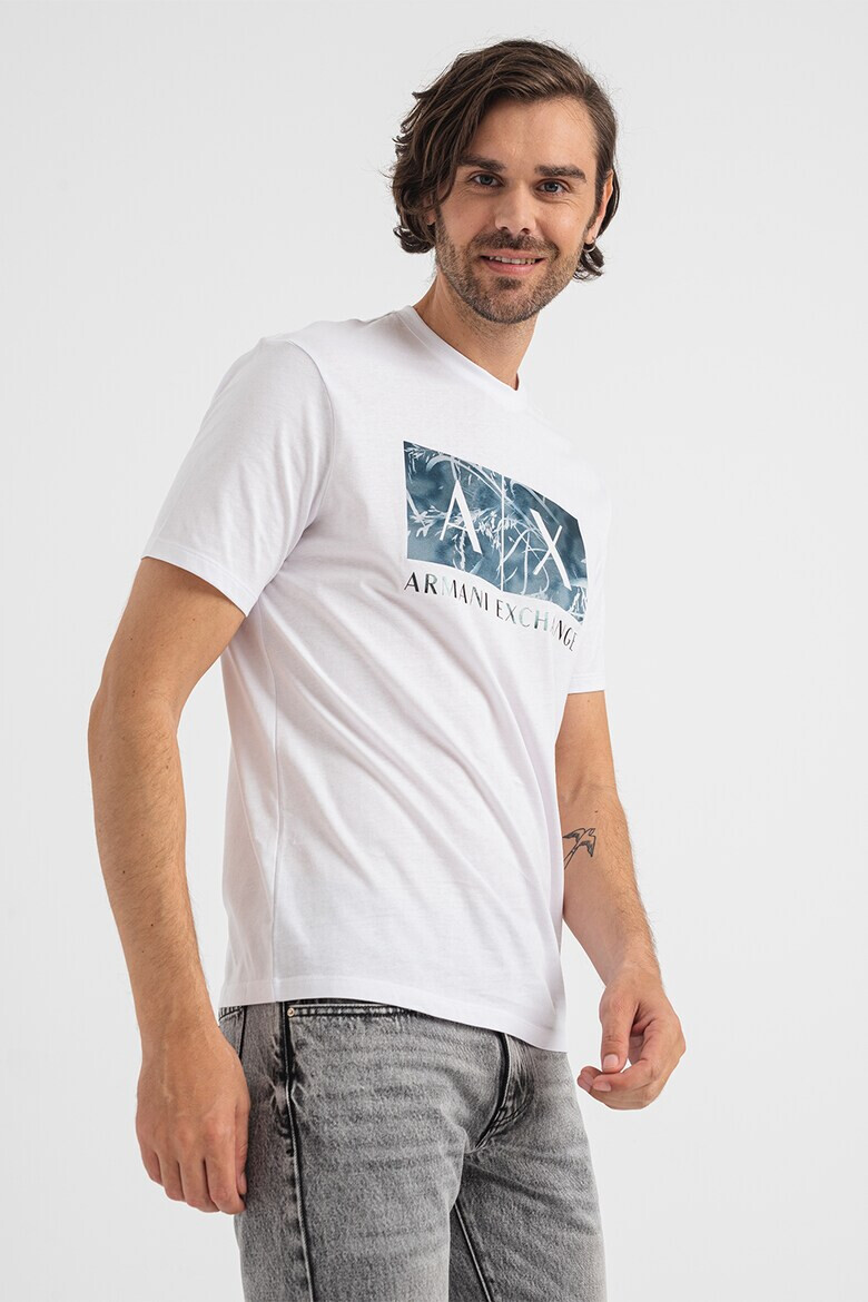 ARMANI EXCHANGE Памучна тениска с лого - Pepit.bg