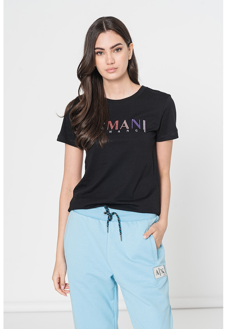 ARMANI EXCHANGE Памучна тениска с лого - Pepit.bg