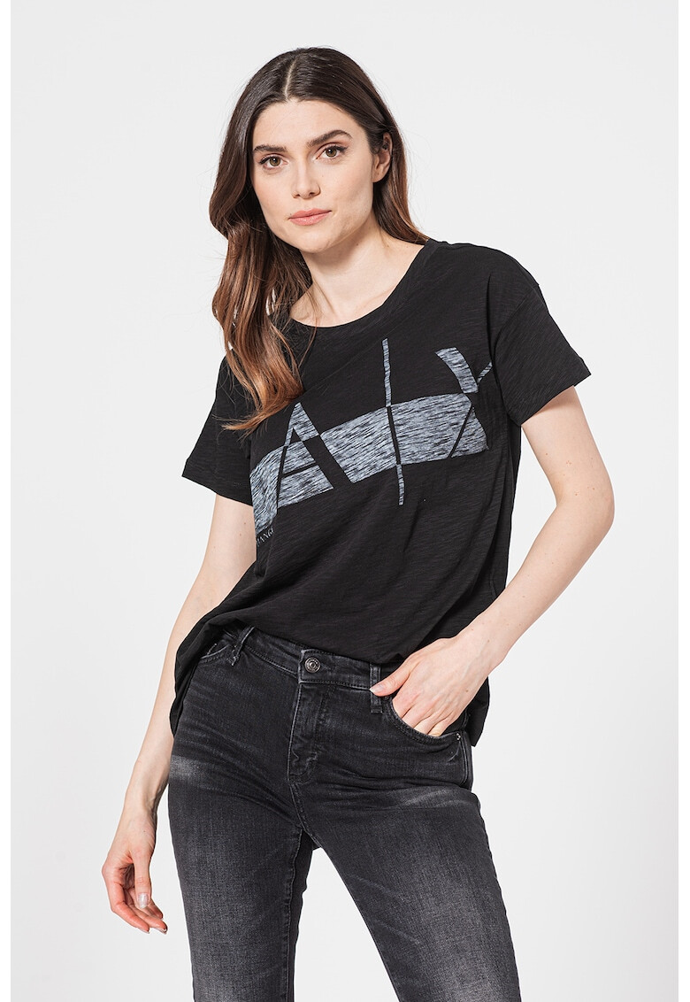 ARMANI EXCHANGE Памучна тениска с лого - Pepit.bg