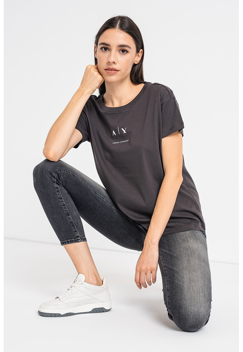 ARMANI EXCHANGE Памучна тениска с лого - Pepit.bg
