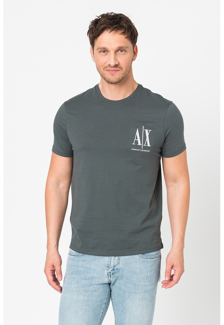 ARMANI EXCHANGE Памучна тениска с лого - Pepit.bg