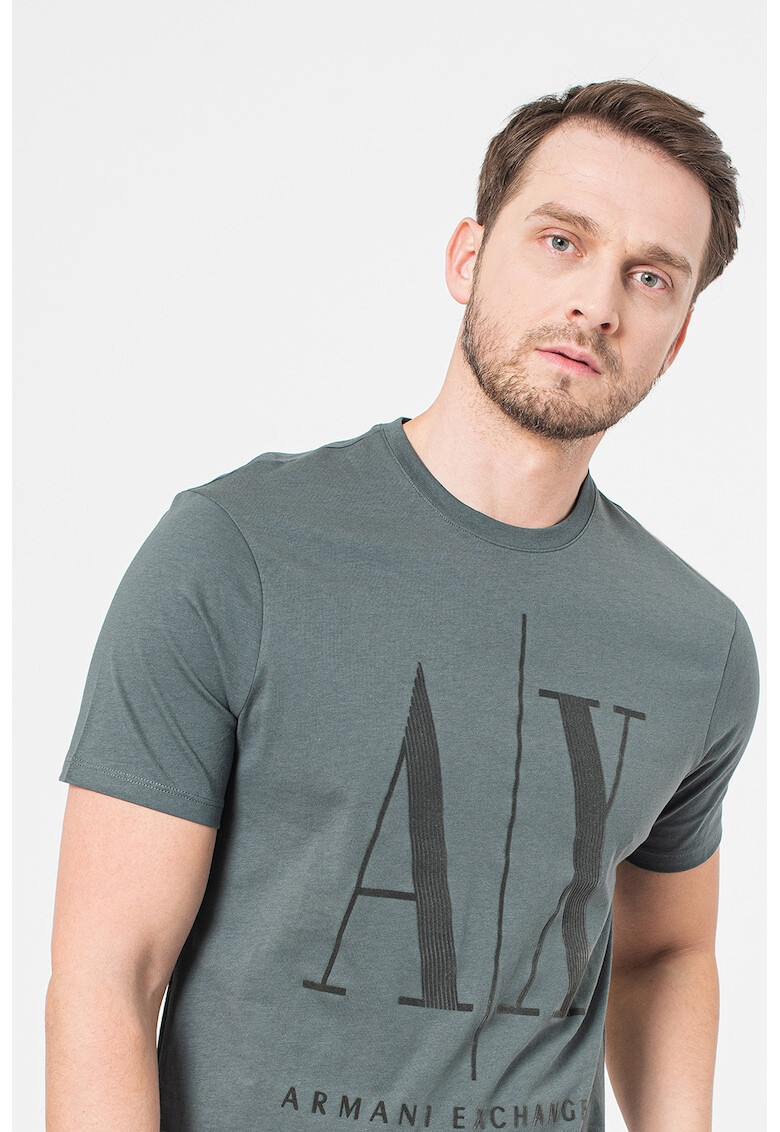 ARMANI EXCHANGE Памучна тениска с лого - Pepit.bg