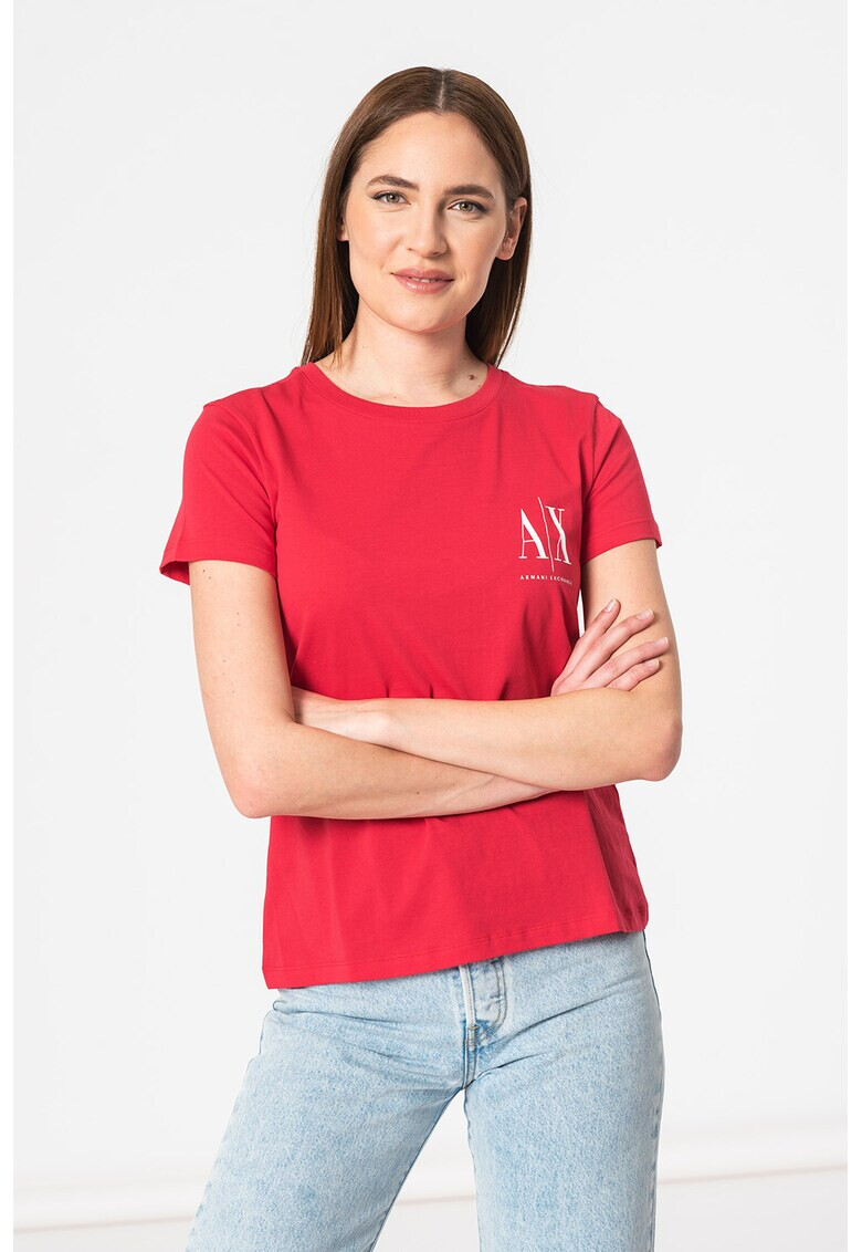 ARMANI EXCHANGE Памучна тениска с лого - Pepit.bg