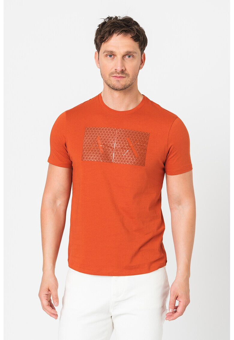 ARMANI EXCHANGE Памучна тениска с лого - Pepit.bg