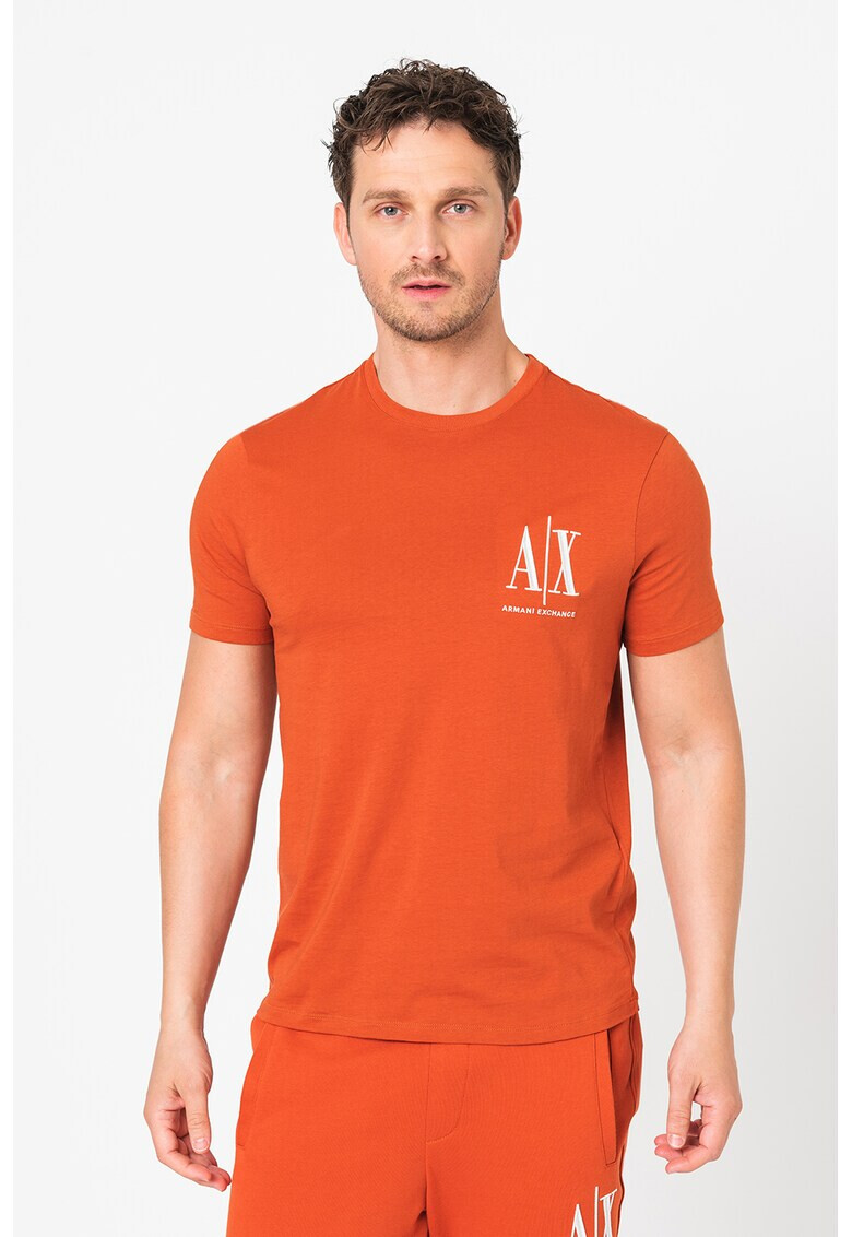 ARMANI EXCHANGE Памучна тениска с лого - Pepit.bg