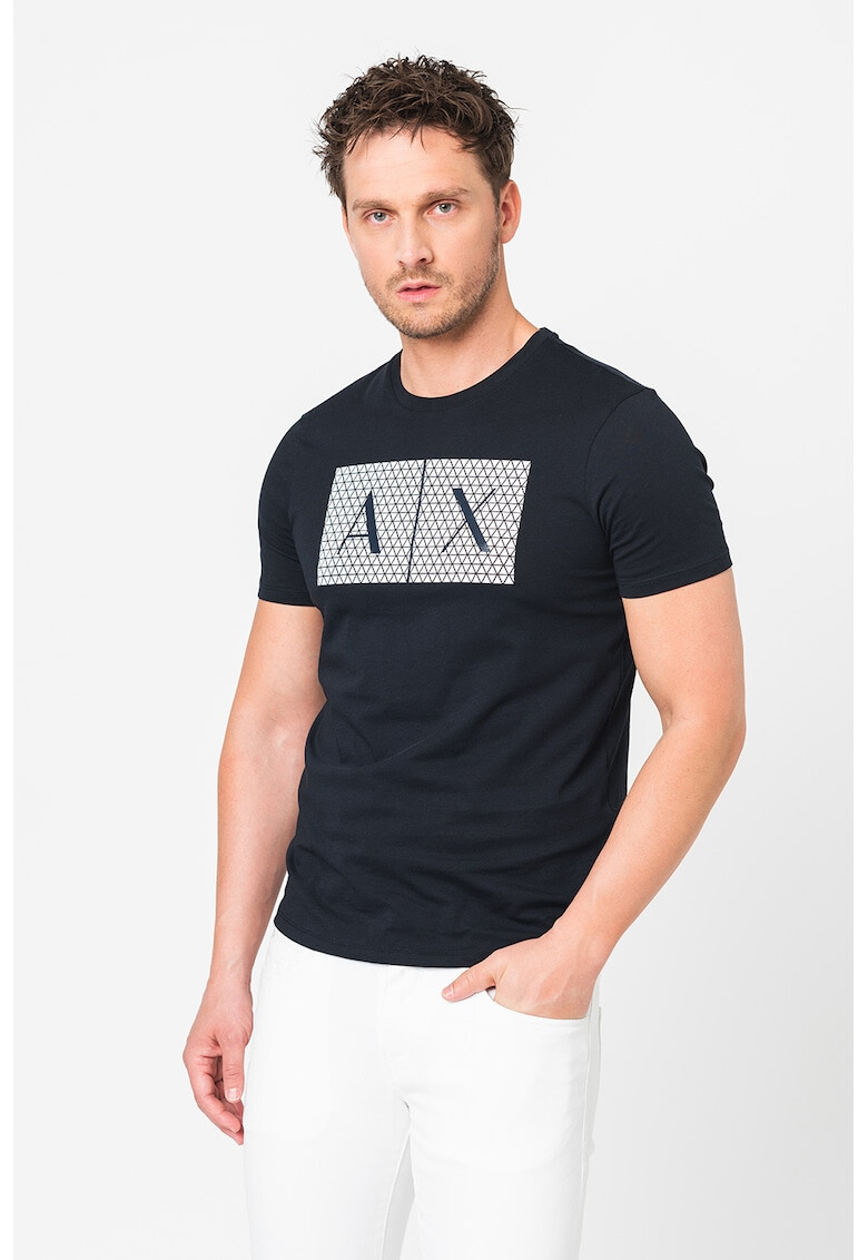 ARMANI EXCHANGE Памучна тениска с лого - Pepit.bg