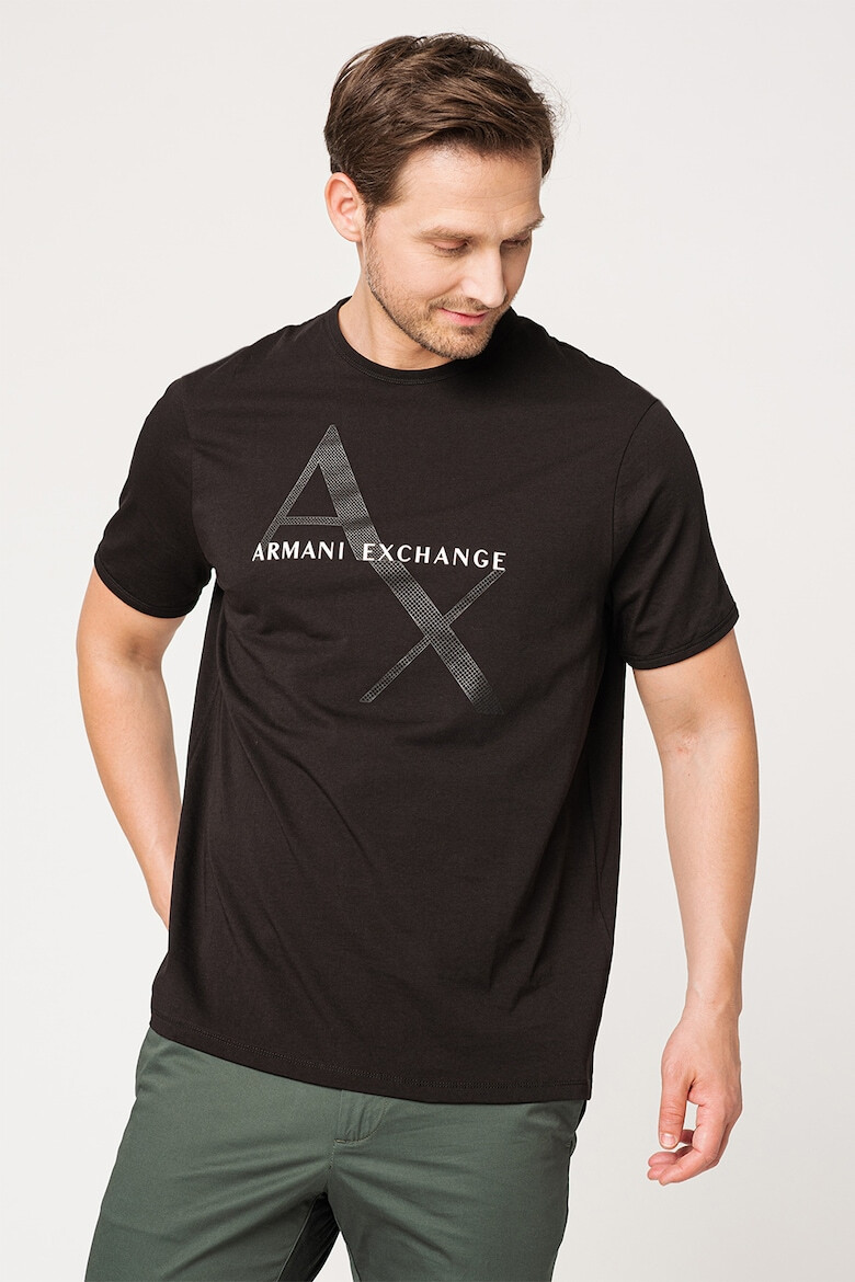 ARMANI EXCHANGE Памучна тениска с лого - Pepit.bg