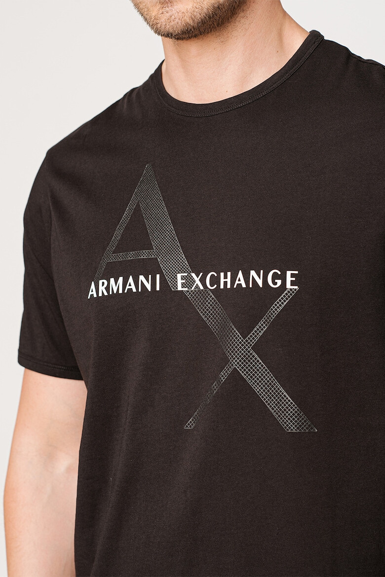 ARMANI EXCHANGE Памучна тениска с лого - Pepit.bg