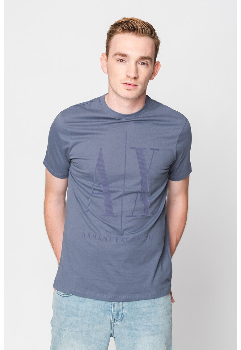 ARMANI EXCHANGE Памучна тениска с лого - Pepit.bg