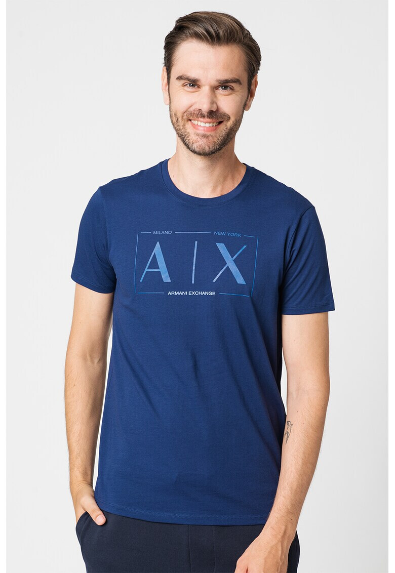 ARMANI EXCHANGE Памучна тениска с лого - Pepit.bg
