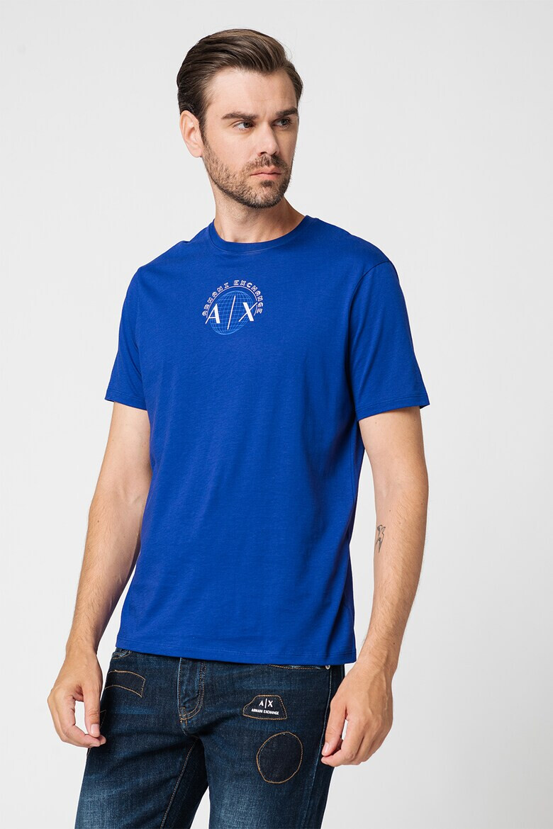 ARMANI EXCHANGE Памучна тениска с лого - Pepit.bg