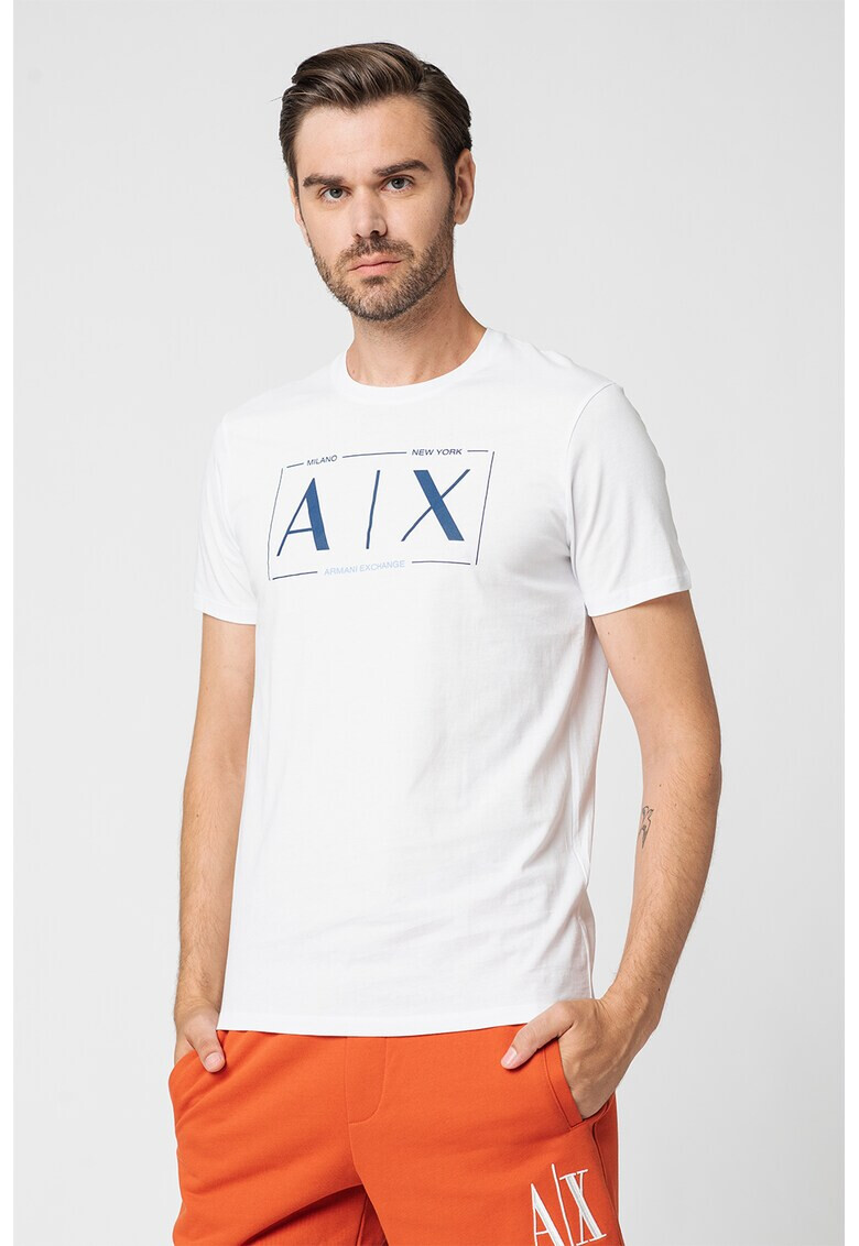ARMANI EXCHANGE Памучна тениска с лого - Pepit.bg