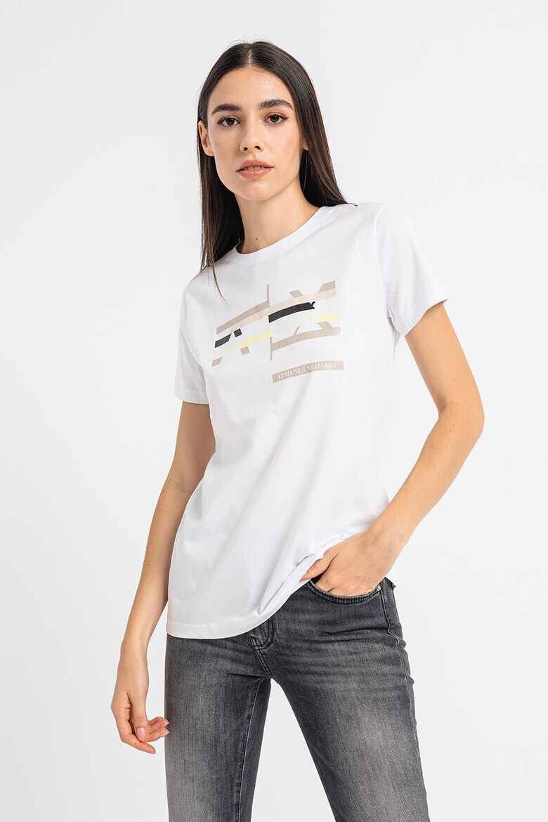 ARMANI EXCHANGE Памучна тениска с лого - Pepit.bg