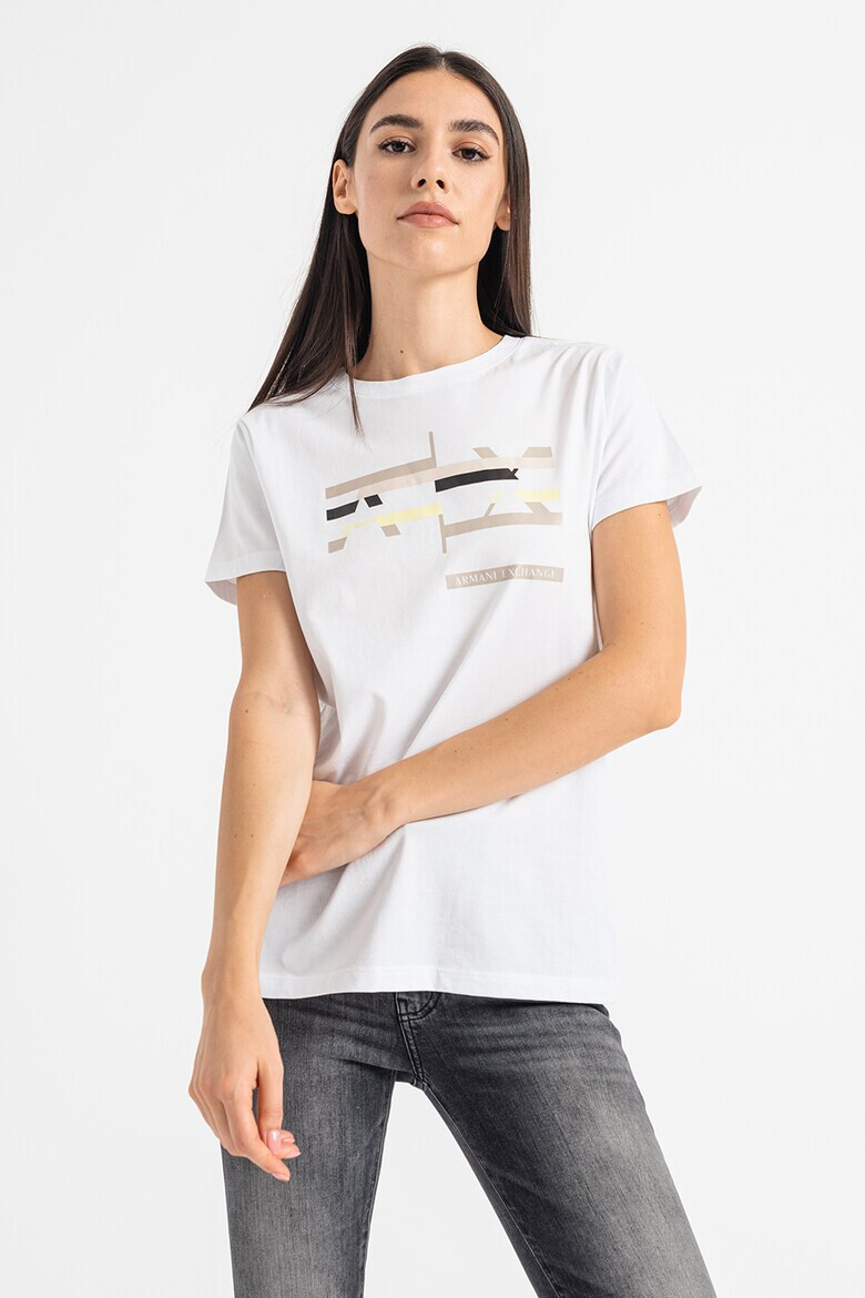 ARMANI EXCHANGE Памучна тениска с лого - Pepit.bg