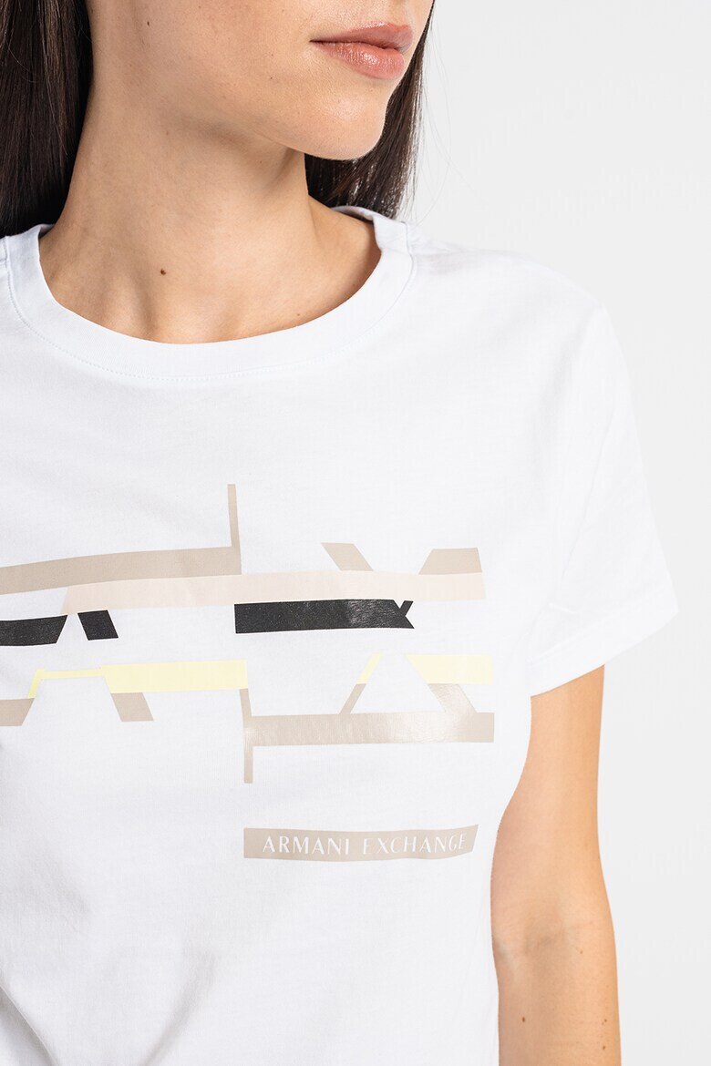 ARMANI EXCHANGE Памучна тениска с лого - Pepit.bg