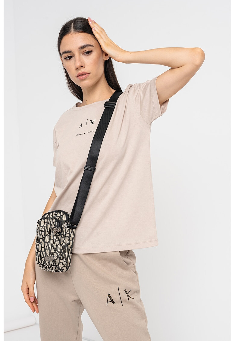 ARMANI EXCHANGE Памучна тениска с лого - Pepit.bg