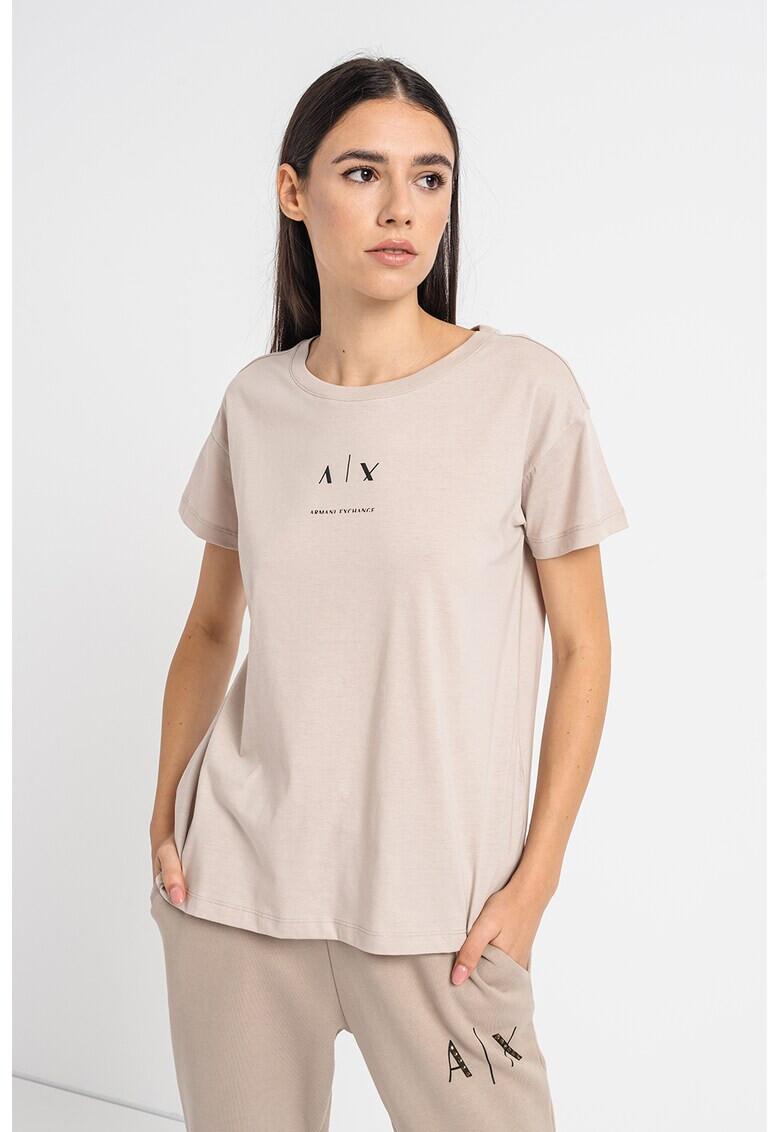 ARMANI EXCHANGE Памучна тениска с лого - Pepit.bg