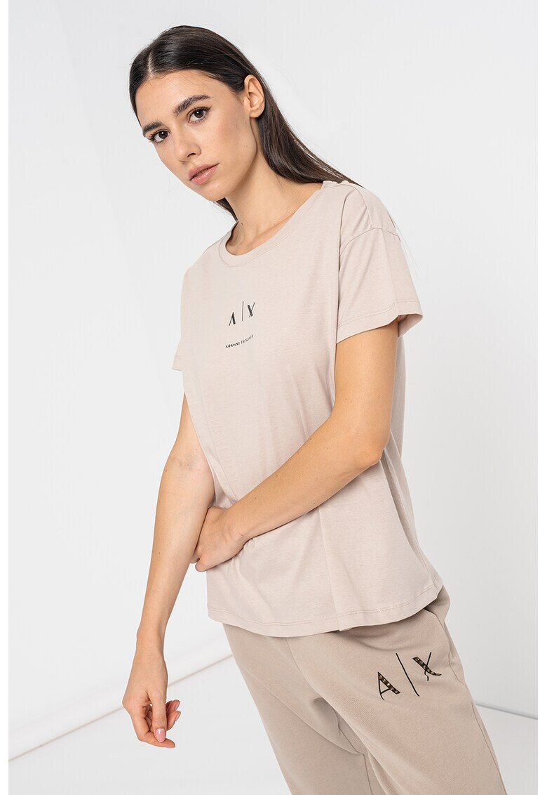 ARMANI EXCHANGE Памучна тениска с лого - Pepit.bg