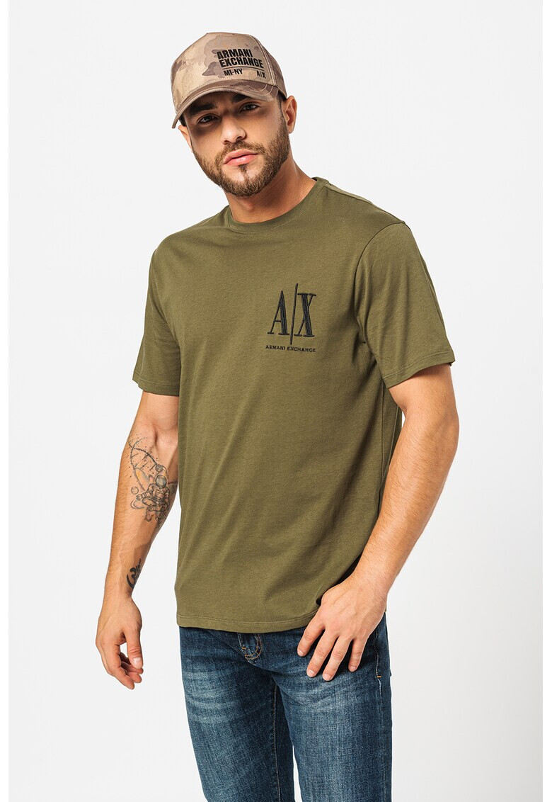 ARMANI EXCHANGE Памучна тениска с лого - Pepit.bg
