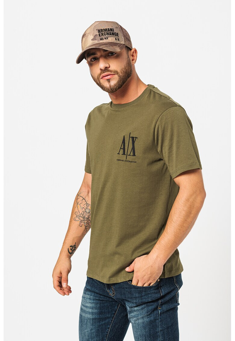 ARMANI EXCHANGE Памучна тениска с лого - Pepit.bg
