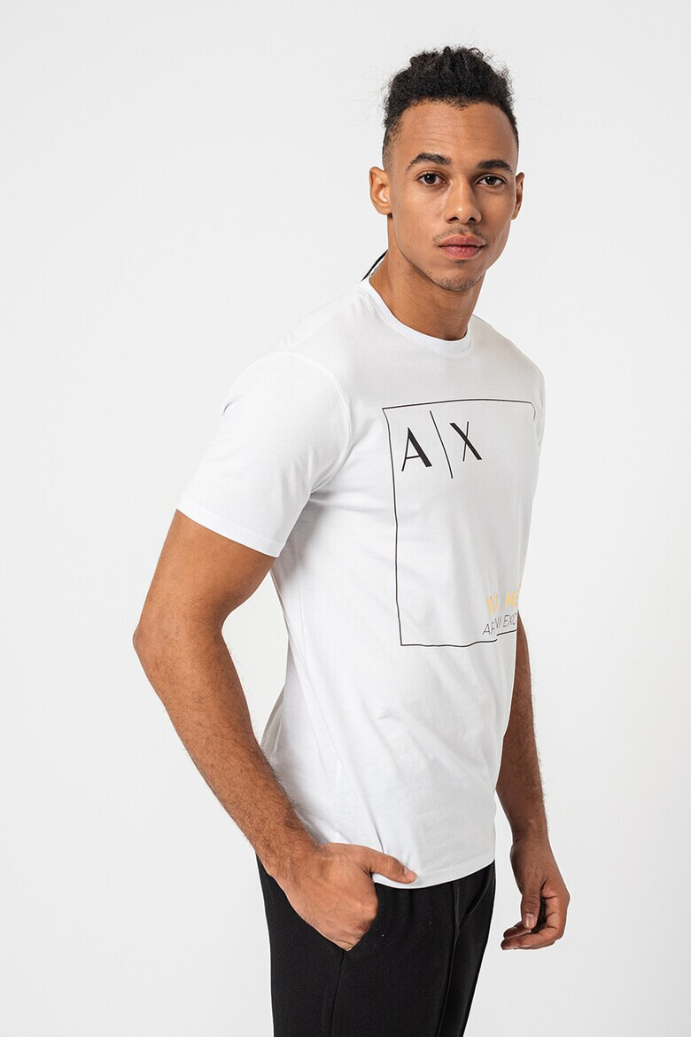 ARMANI EXCHANGE Памучна тениска с лого - Pepit.bg