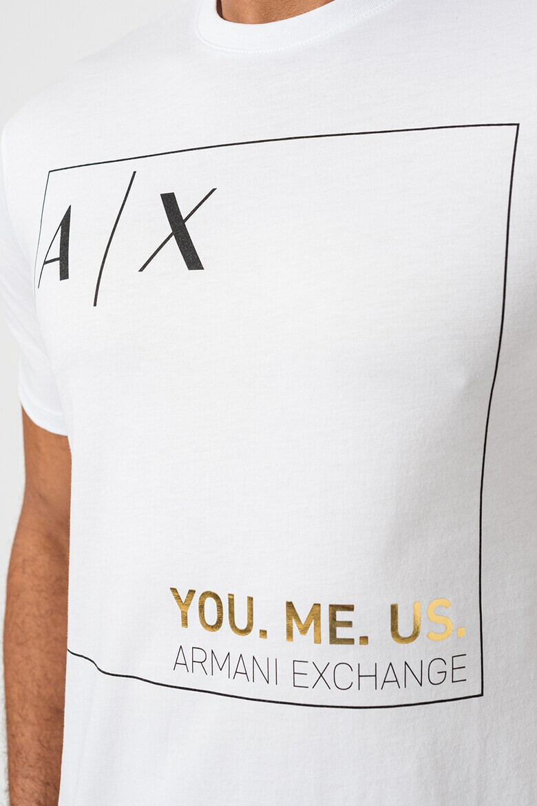 ARMANI EXCHANGE Памучна тениска с лого - Pepit.bg