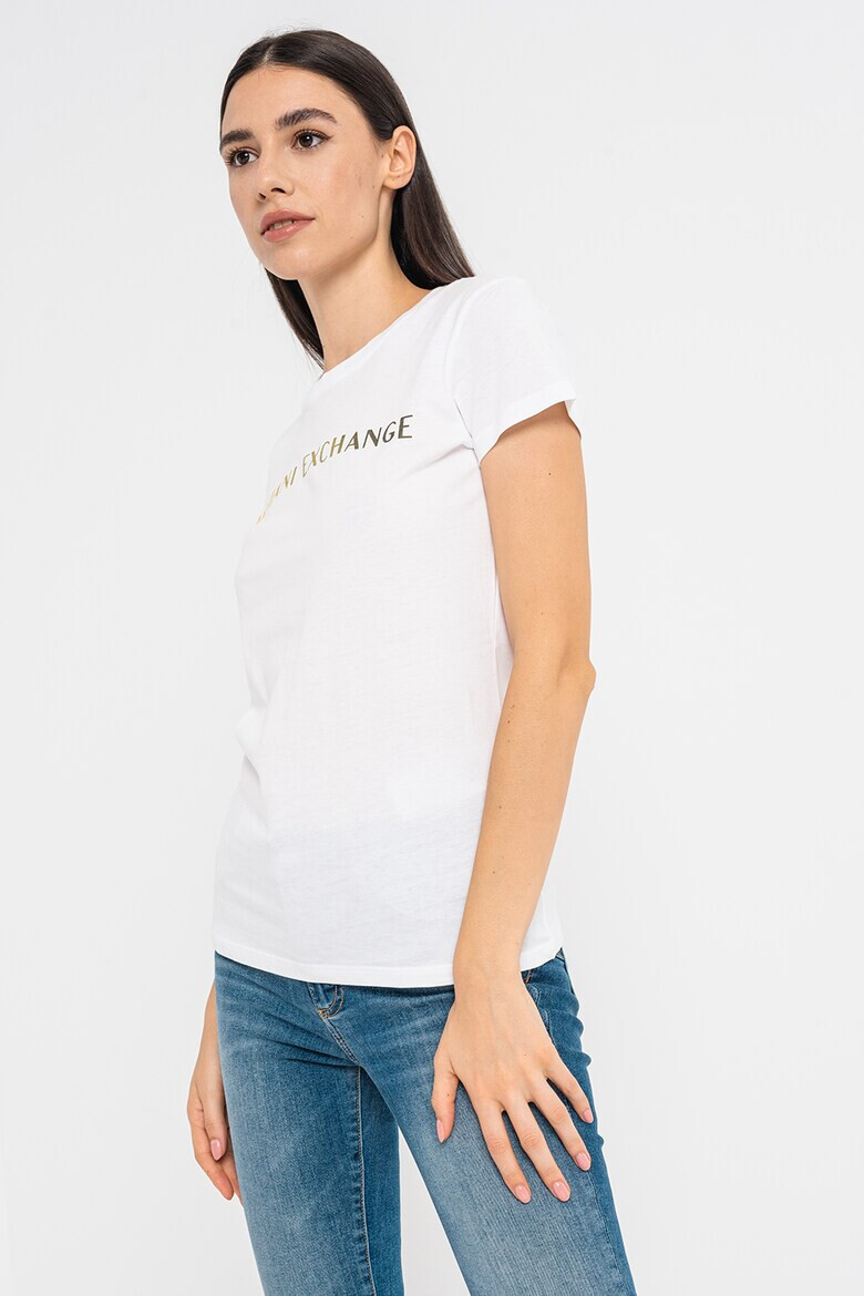 ARMANI EXCHANGE Памучна тениска с лого - Pepit.bg