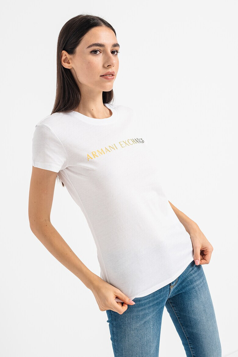 ARMANI EXCHANGE Памучна тениска с лого - Pepit.bg