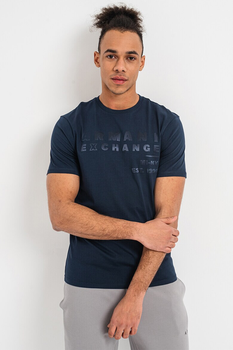 ARMANI EXCHANGE Памучна тениска с лого - Pepit.bg