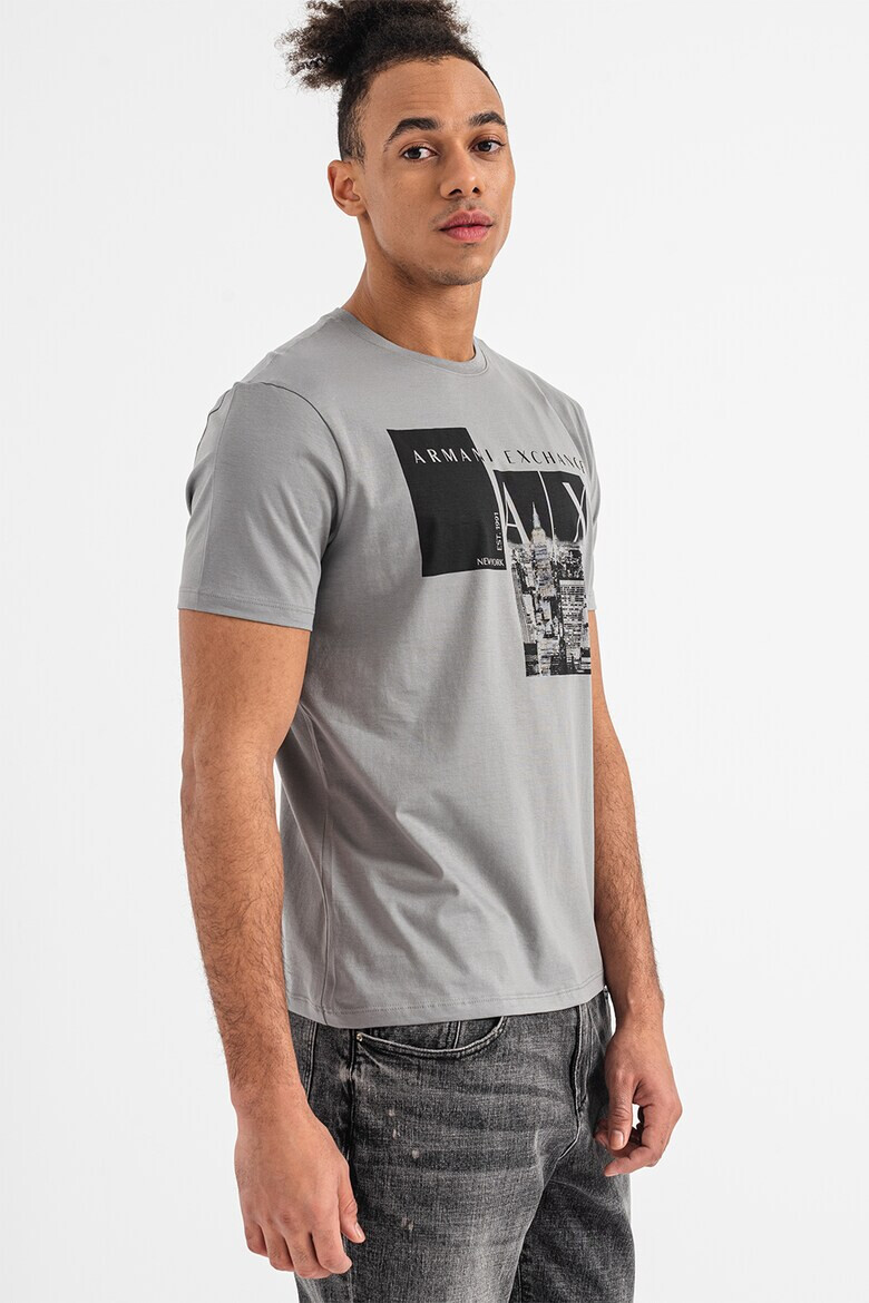 ARMANI EXCHANGE Памучна тениска с лого - Pepit.bg