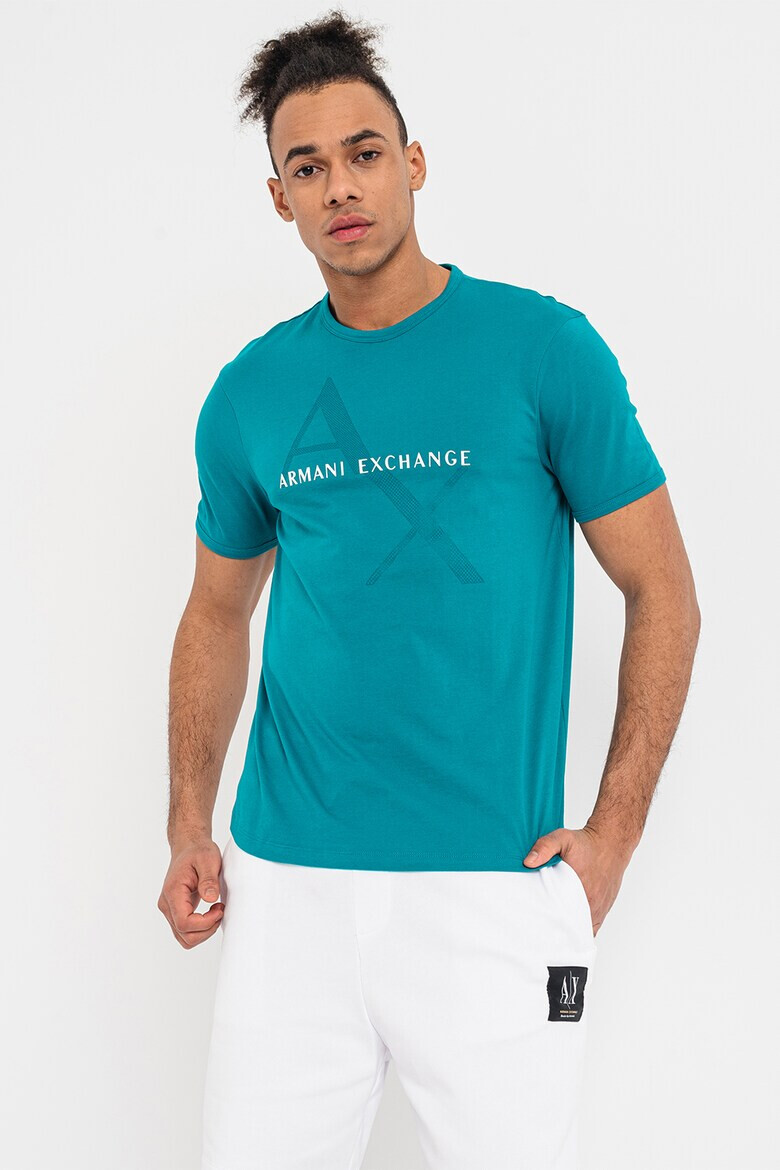ARMANI EXCHANGE Памучна тениска с лого - Pepit.bg