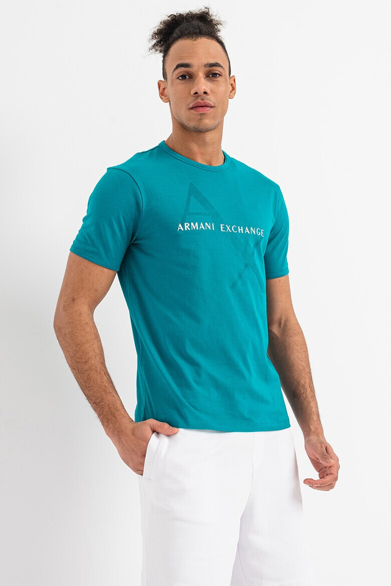 ARMANI EXCHANGE Памучна тениска с лого - Pepit.bg