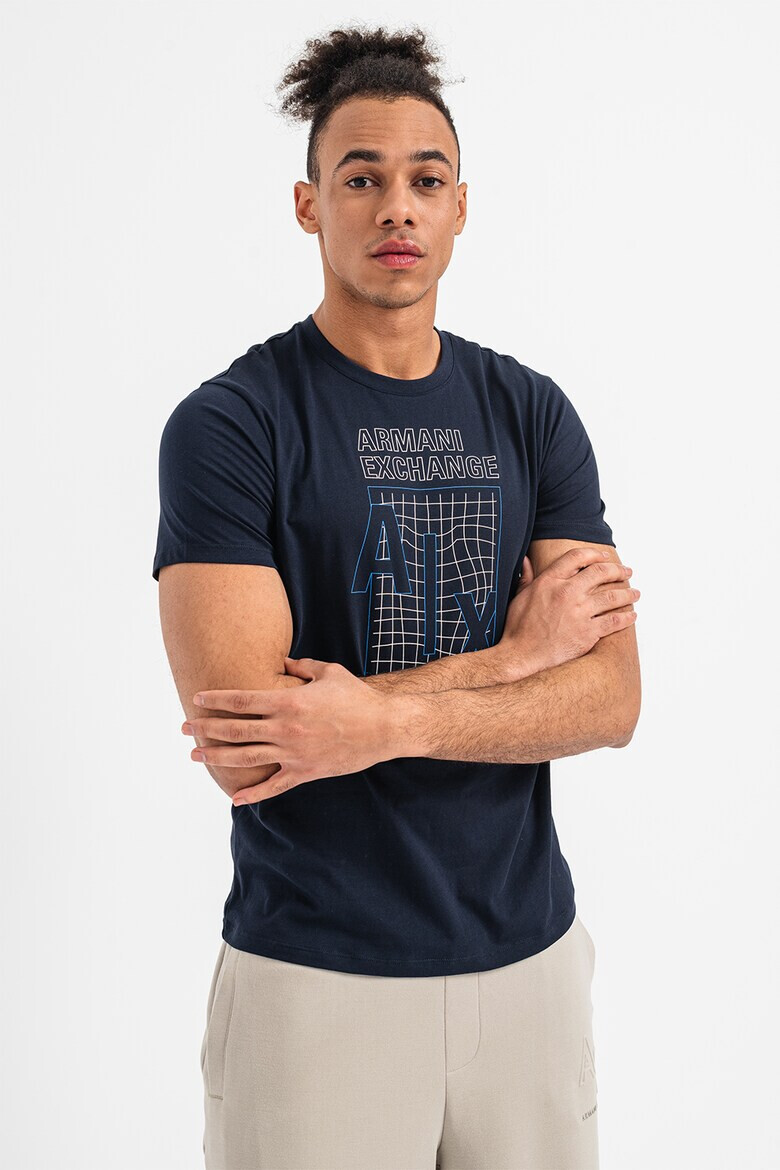 ARMANI EXCHANGE Памучна тениска с лого - Pepit.bg