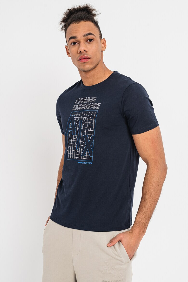 ARMANI EXCHANGE Памучна тениска с лого - Pepit.bg