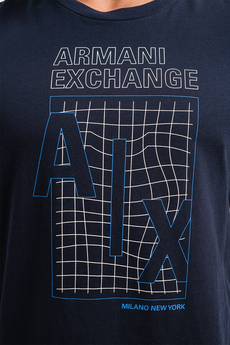 ARMANI EXCHANGE Памучна тениска с лого - Pepit.bg