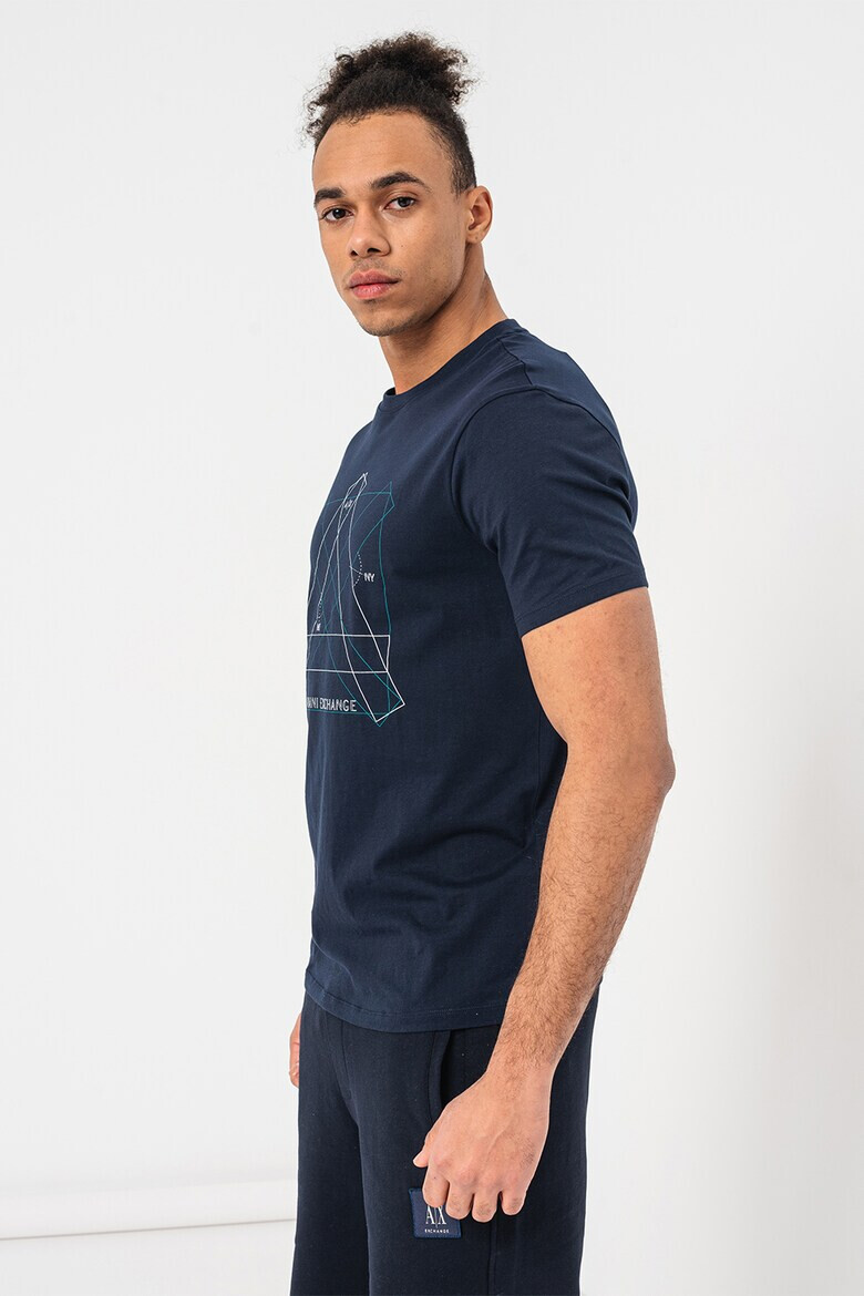 ARMANI EXCHANGE Памучна тениска с лого - Pepit.bg