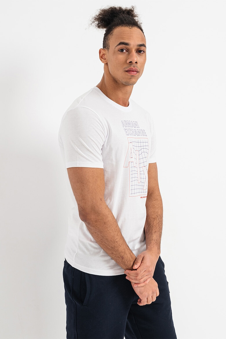 ARMANI EXCHANGE Памучна тениска с лого - Pepit.bg
