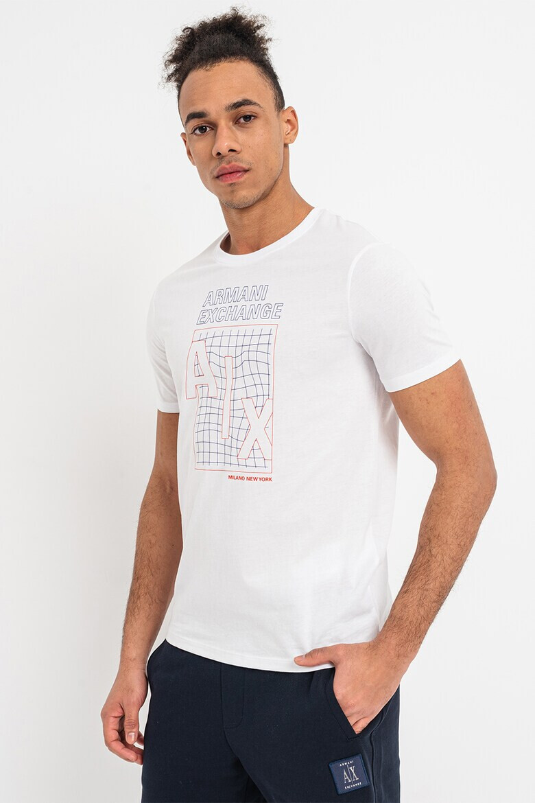 ARMANI EXCHANGE Памучна тениска с лого - Pepit.bg