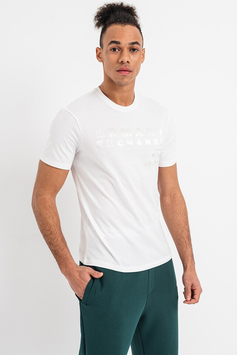 ARMANI EXCHANGE Памучна тениска с лого - Pepit.bg