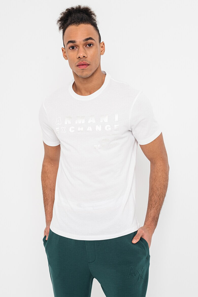 ARMANI EXCHANGE Памучна тениска с лого - Pepit.bg