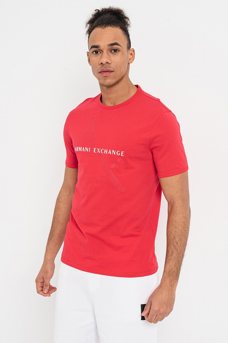 ARMANI EXCHANGE Памучна тениска с лого - Pepit.bg
