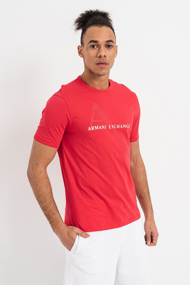 ARMANI EXCHANGE Памучна тениска с лого - Pepit.bg