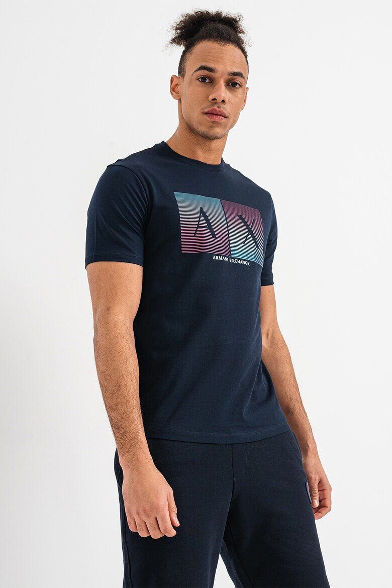 ARMANI EXCHANGE Памучна тениска с лого - Pepit.bg