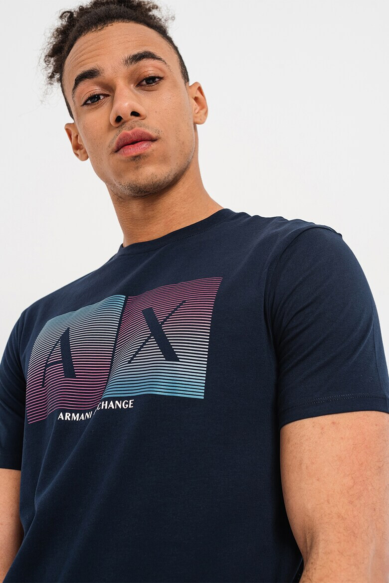 ARMANI EXCHANGE Памучна тениска с лого - Pepit.bg