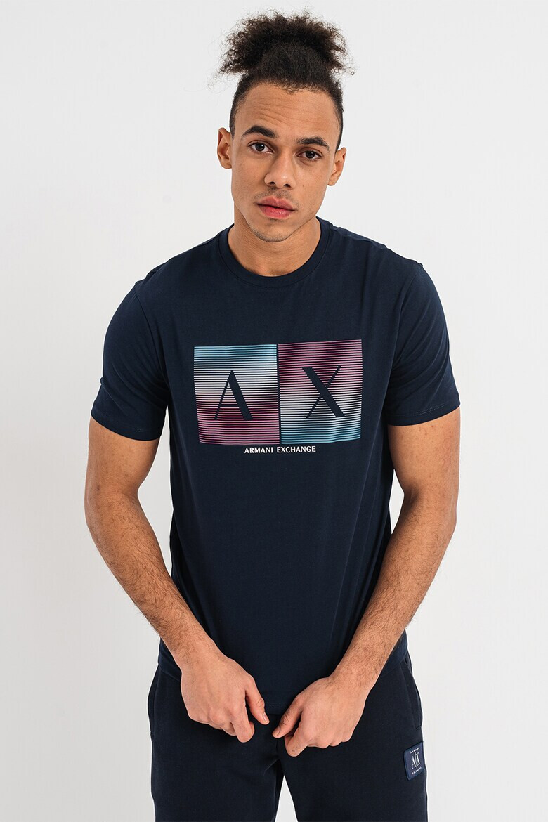 ARMANI EXCHANGE Памучна тениска с лого - Pepit.bg