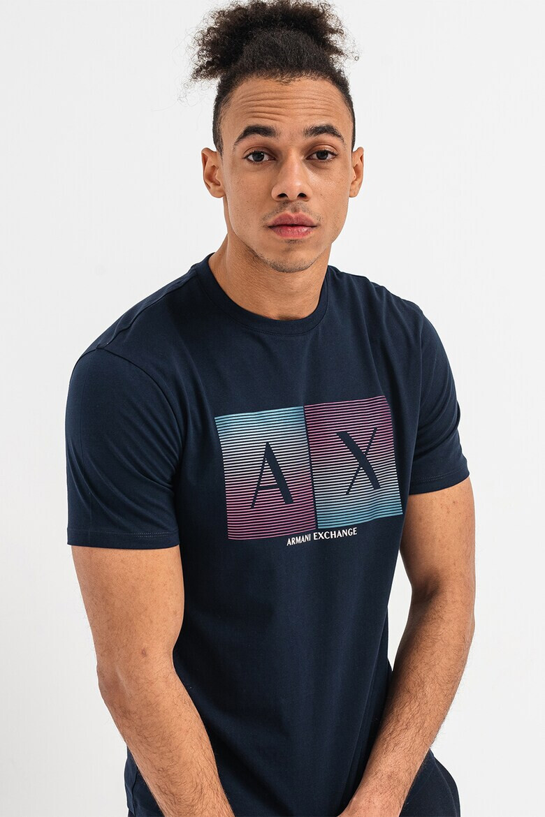 ARMANI EXCHANGE Памучна тениска с лого - Pepit.bg