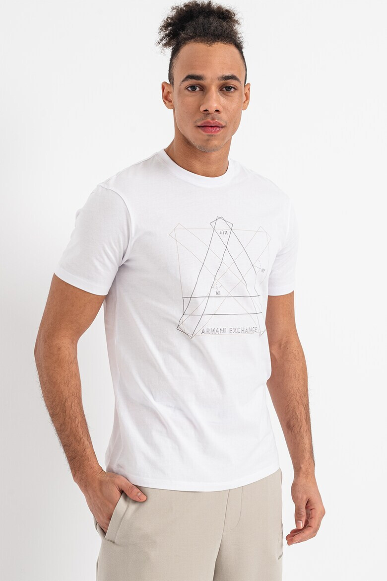 ARMANI EXCHANGE Памучна тениска с лого - Pepit.bg