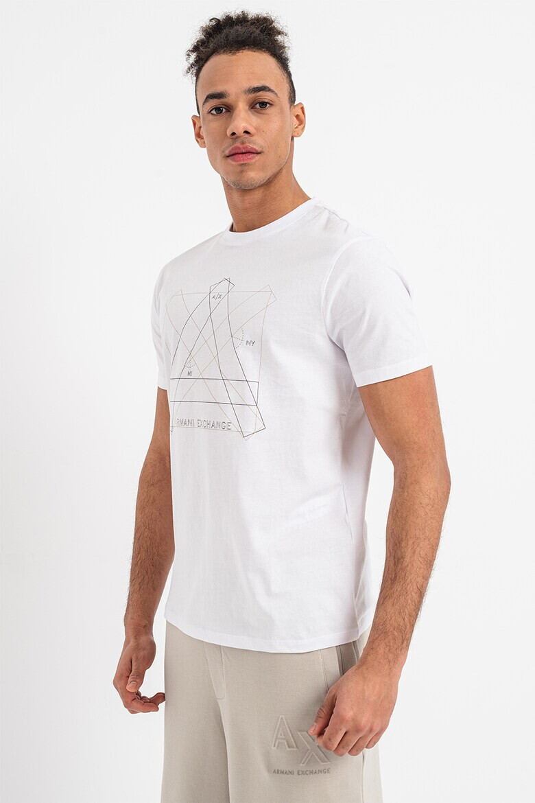 ARMANI EXCHANGE Памучна тениска с лого - Pepit.bg