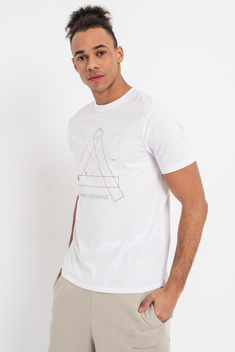 ARMANI EXCHANGE Памучна тениска с лого - Pepit.bg