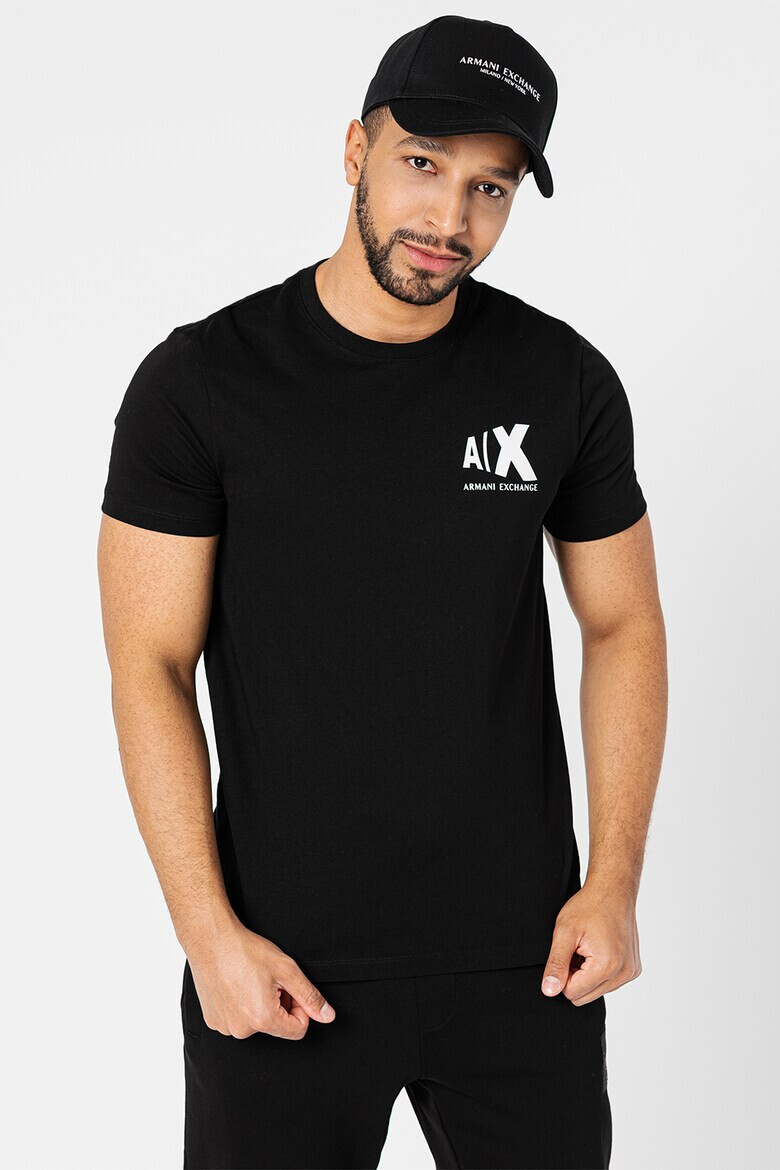 ARMANI EXCHANGE Памучна тениска с лого - Pepit.bg